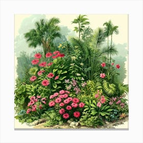 Tropical Garden Art 2 Canvas Print