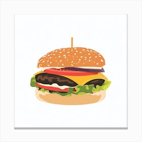 Hamburger Vector Illustration Canvas Print