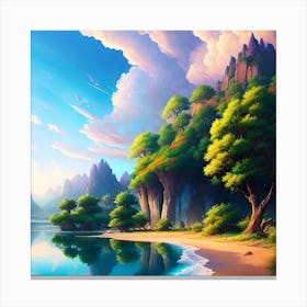Landscape Painting 91 Canvas Print