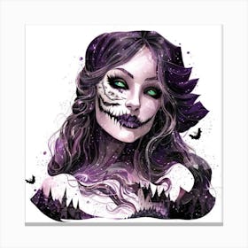 Skeleton Girl 1 Canvas Print