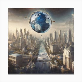 Cityscape Of The Future Canvas Print