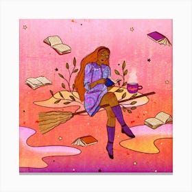 The Reading Witch Square Canvas Print