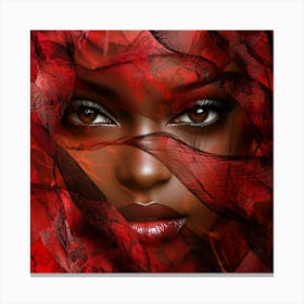 Black Woman With Red Hair 2 Canvas Print