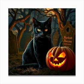 Halloween Cat Canvas Print