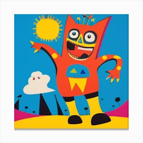 Teddy Bear Monster Canvas Print