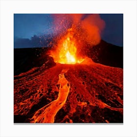 Firefly Dynamic Eruption Of Molten Lava With Fiery Colors 11232 (2) Canvas Print