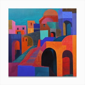 Abstract Travel Collection Delhi India 4 Canvas Print