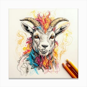 Goat Head 11 Canvas Print