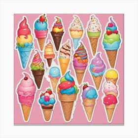 Ice Cream Cones 1 Canvas Print