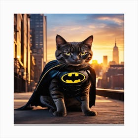 Batman Cat Canvas Print