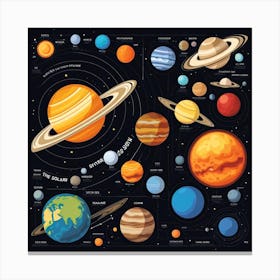 Planets Poster Canvas Print