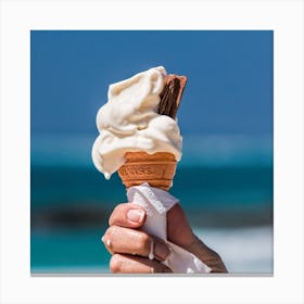 Ice Cream Cream Waffle Cup Wallpaper 1024x1024 Canvas Print
