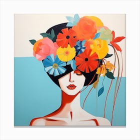 Floral girl Canvas Print