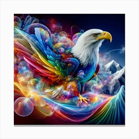 Creative Eagle in Color Effect - Wild Bird Artwork 101 Canvas Print