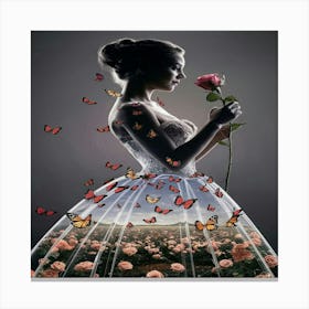 Butterfly Girl Canvas Print