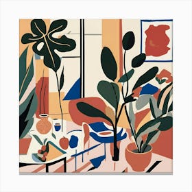 Botanıcal Colorful Matisse Art print Canvas Print