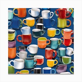 Coffee Mugs Canvas Print