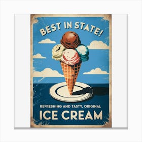 Best In State Ice Cream Canvas Print