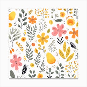 Floral Pattern 1 Canvas Print