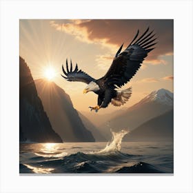 Bald Eagle In Flight Canvas Print