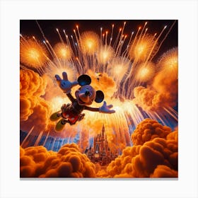 Mickey Mouse In The Sky 1 Canvas Print