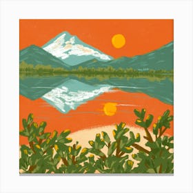 Sunset In The Mountains Canvas Print