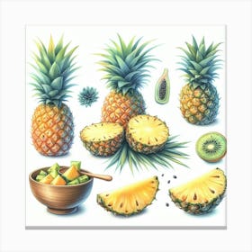 Pineapples 4 Canvas Print