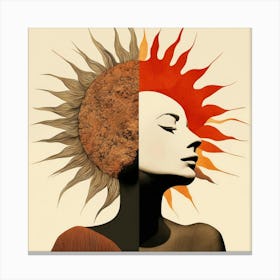 Sun And Woman Canvas Print