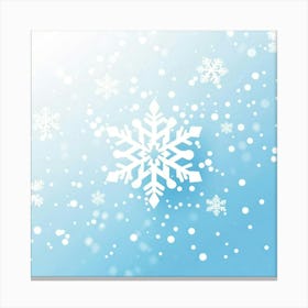 Abstract Vector Illustration Of A Merry Snowflake As The Central Element Defocused With Blurring Ef Canvas Print