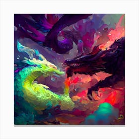 Dragon Fight Canvas Print