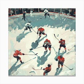 A Ice Hockey Match Lofi Illustration 1718700662 1 Canvas Print