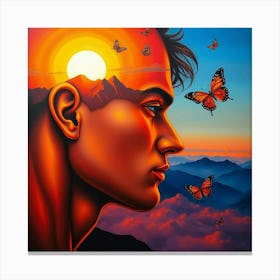 Butterfly Head Canvas Print