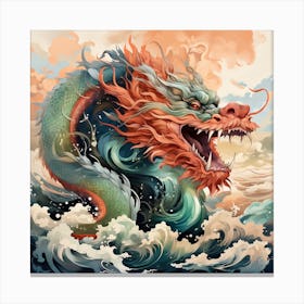 Dragon In The Sea Canvas Print
