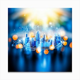 Abstract Cityscape Canvas Print