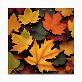 Autumn's Symphony of Leaves 11 Canvas Print