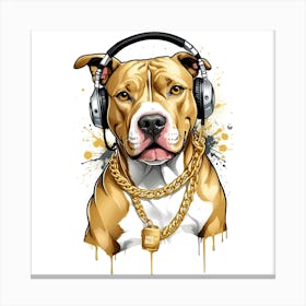 Hip Hop Dog Canvas Print
