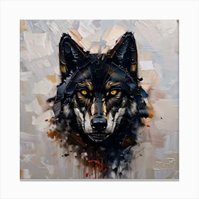 A Wolf head Painting Canvas Print