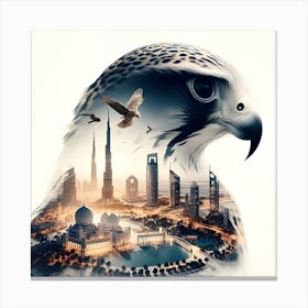 Eagle In Dubai Canvas Print