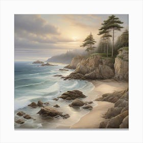 Sunset At The Beach Canvas Print