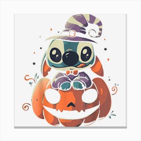 Spooky Mode Scary Pumpkin Halloween Canvas Print