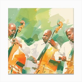 Jazz Musicians Playing Cello Canvas Print