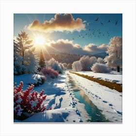 Winter Landscape Canvas Print