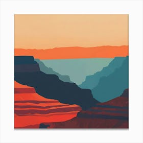 Grand Canyon At Sunset Canvas Print