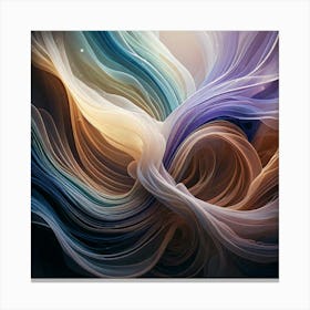 Firefly Symphony, Curves, Abstract, Flowing, Dynamic, Graceful, Elegant, Artistic, Fluid, Wavy, Harm Canvas Print