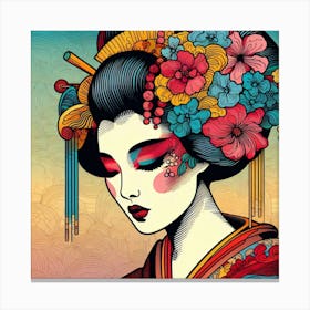 Japan Geisha Visual 58 Canvas Print