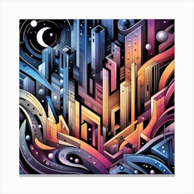 Abstract Cityscape 3 Canvas Print