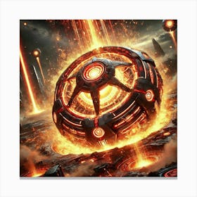 Lava Sentinels Molten Shell Defense Canvas Print