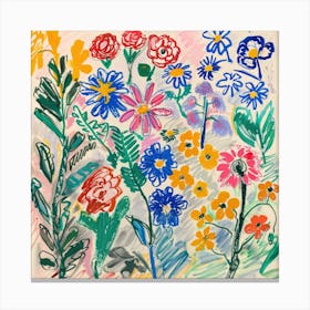 Summer Flowers Painting Matisse Style 1 Canvas Print