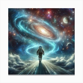 Astronaut In Space Canvas Print