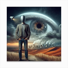 Man In The Desert Canvas Print